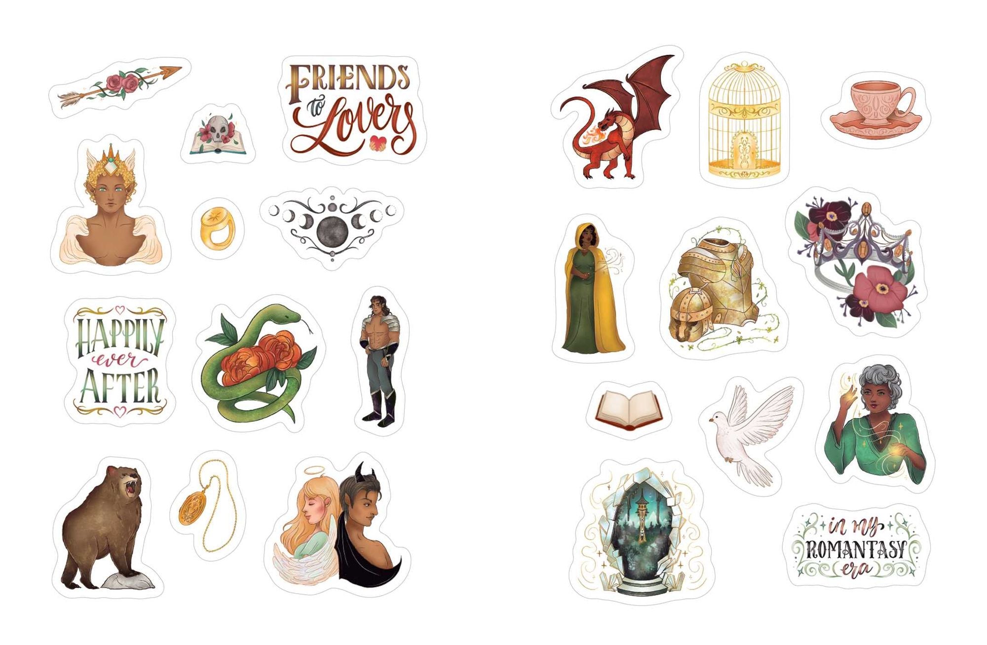 Fall in Love & Save the World: A Romantasy Sticker Book