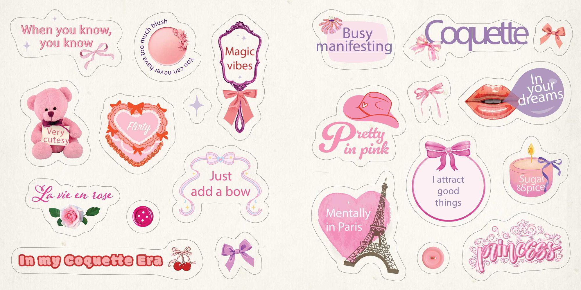 Coquette Stickers: 500+ Frilly, Flirty, and Feminine Stickers to Show Off Your Aesthetic
