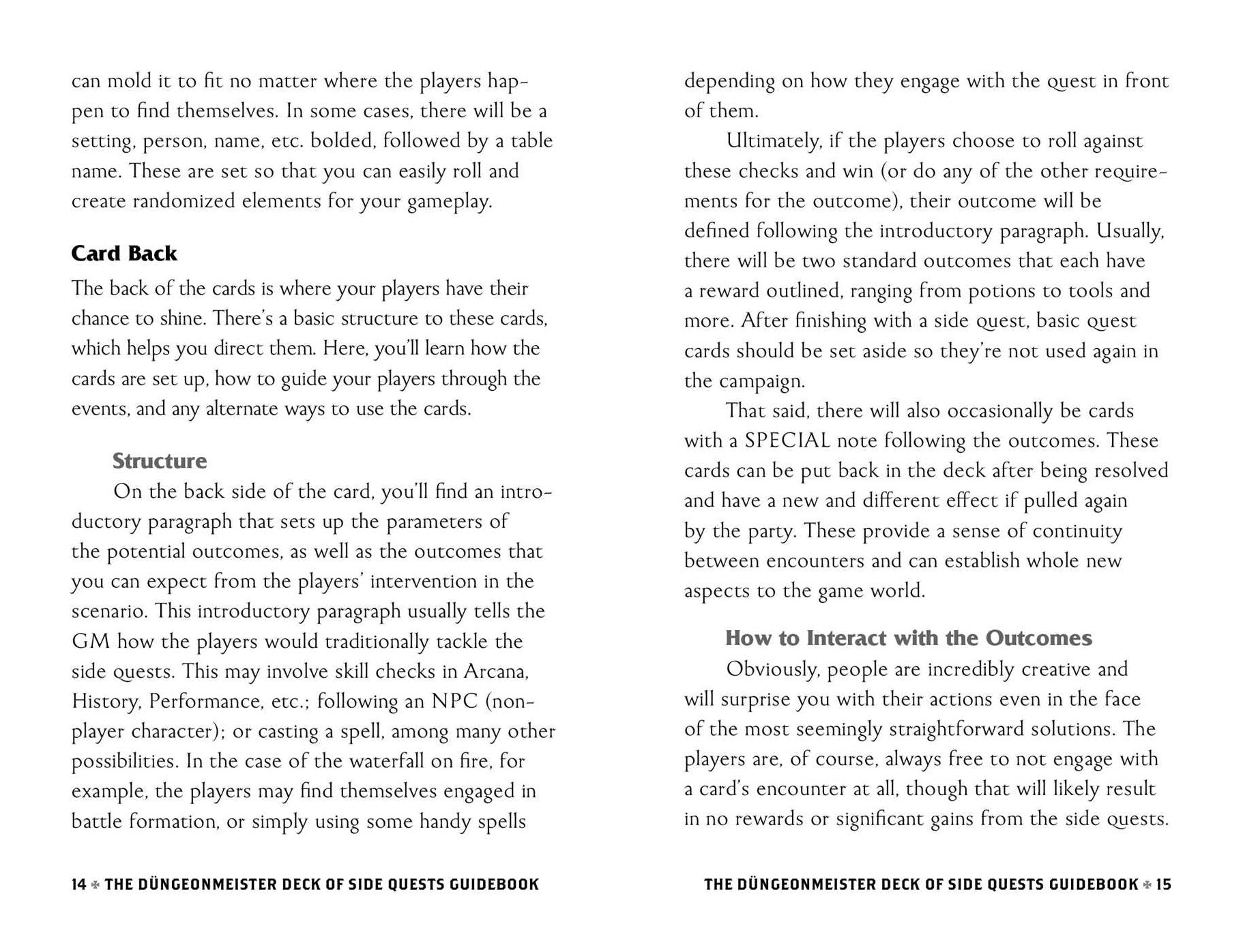 The Düngeonmeister Deck of Side Quests: 75 Mini Adventures to Empower Your Fantasy Campaign