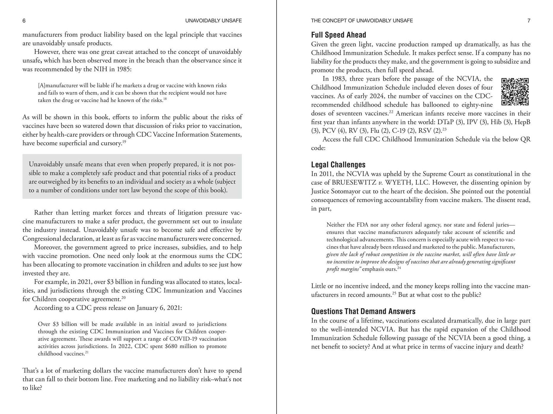 Unavoidably Unsafe for Adults: A Physician's Guide to Vaccine Safety, Effectiveness, and Your Right to Choose