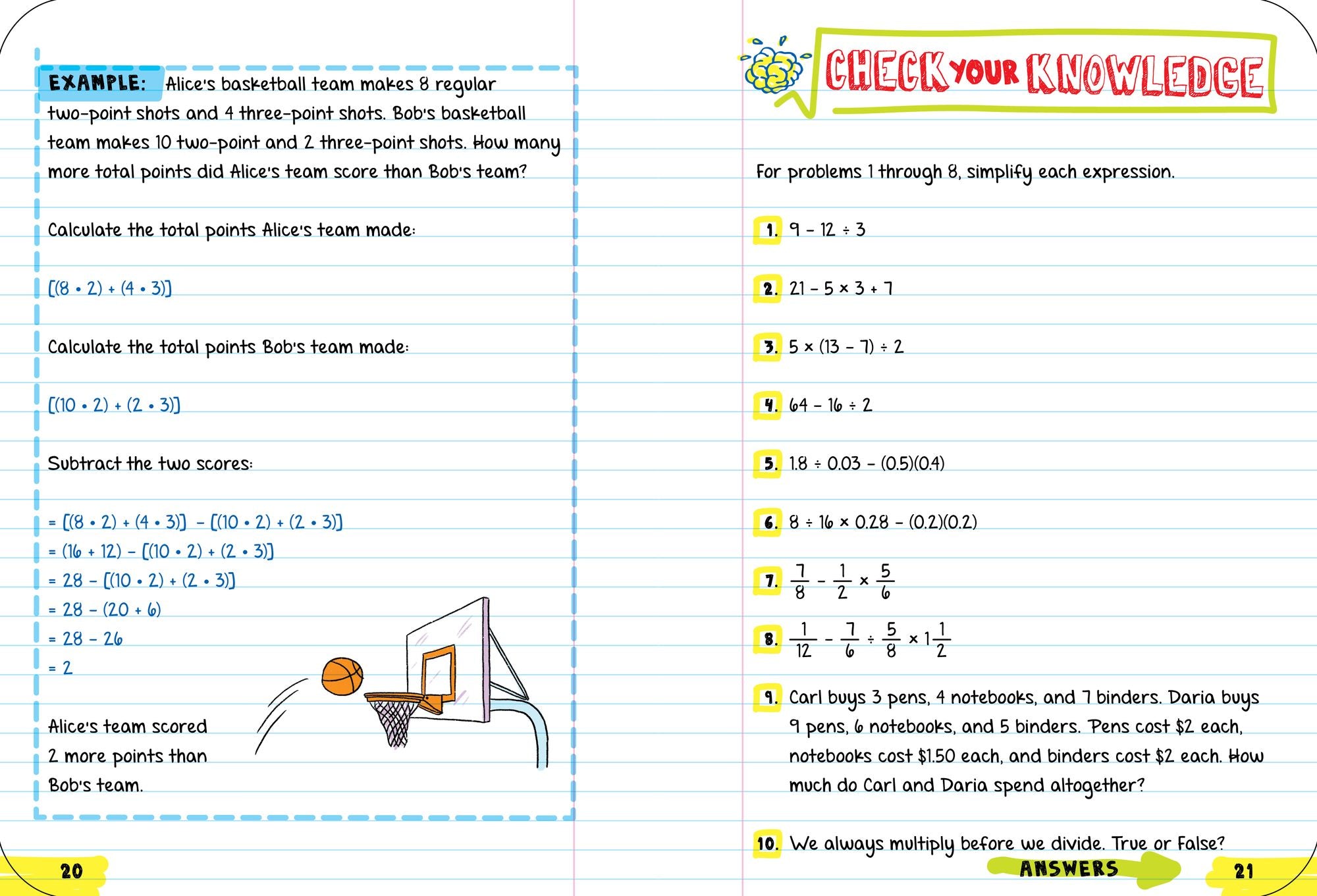 Everything You Need to Ace Pre-Algebra and Algebra 1 in One Big Fat Notebook
