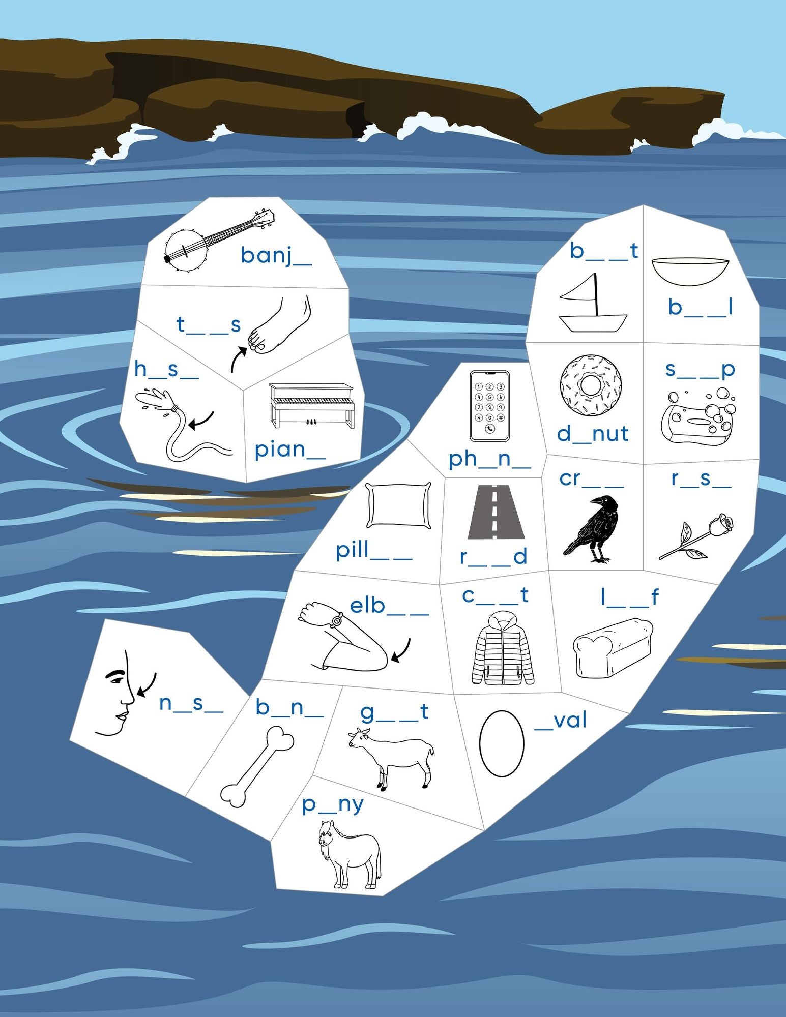 Learn by Sticker: More Phonics: Use Phonics to Create 10 Sea Animals!