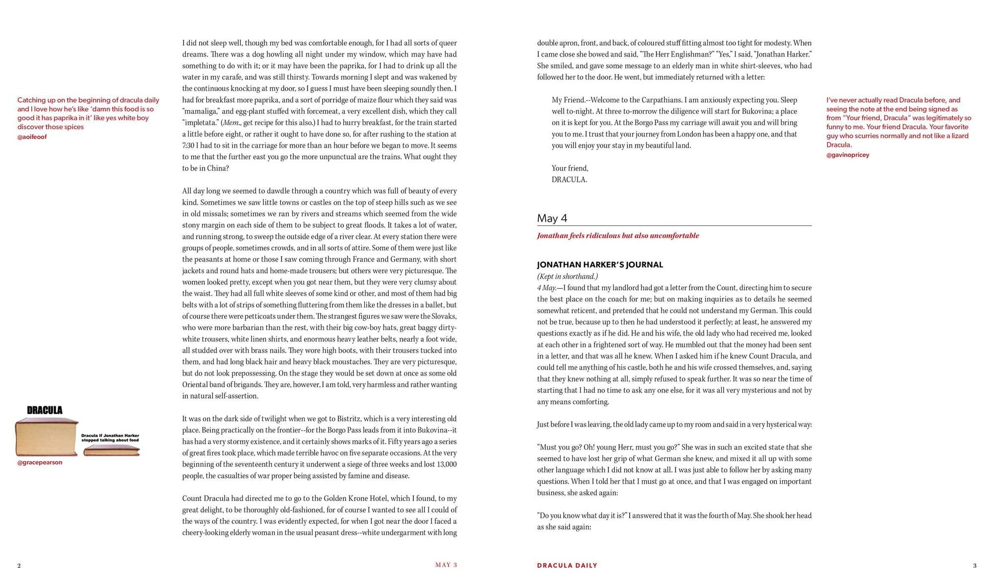 Dracula Daily: Reading Bram Stoker's Dracula in Real Time With Commentary by the Internet