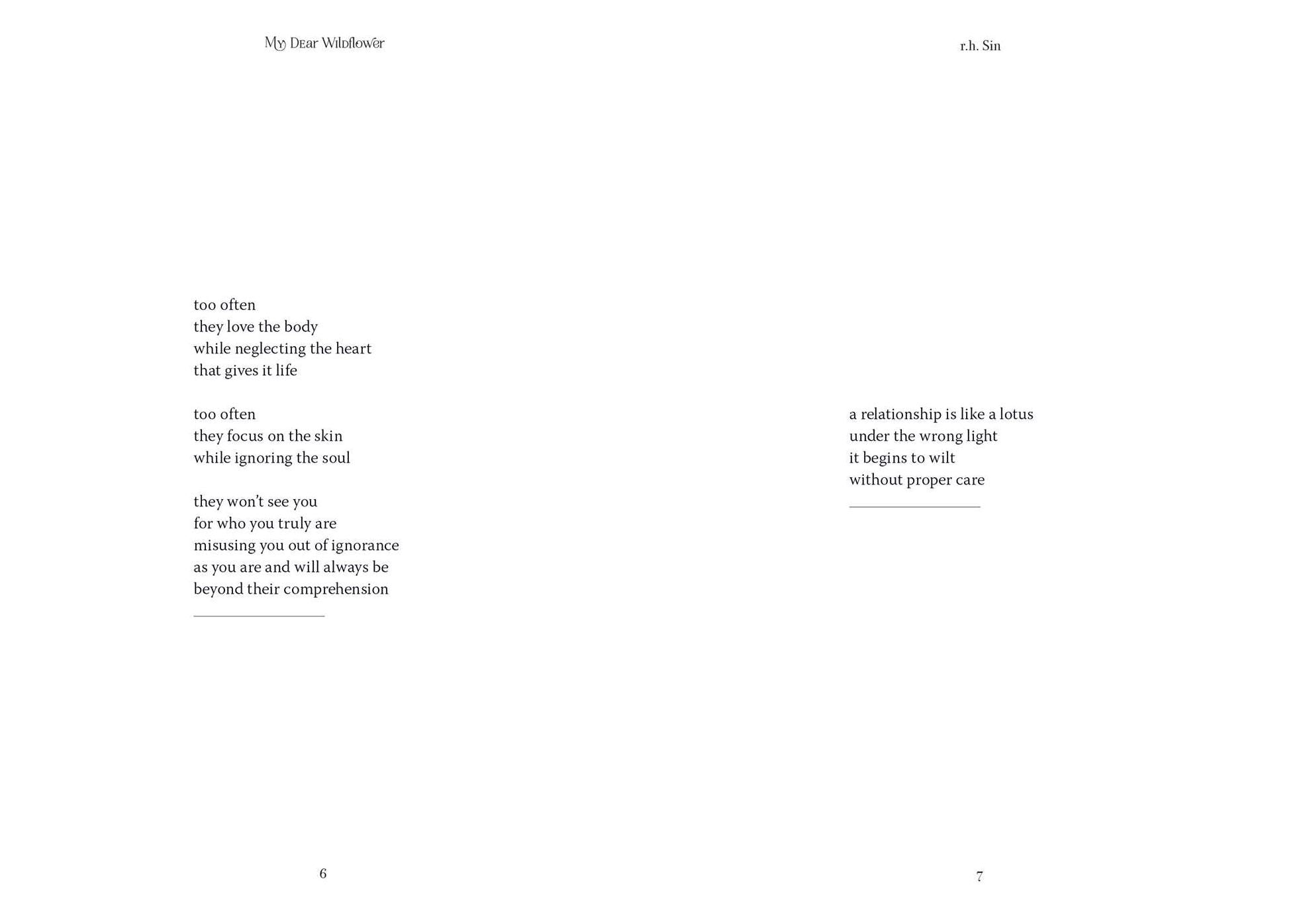 My Dear Wildflower