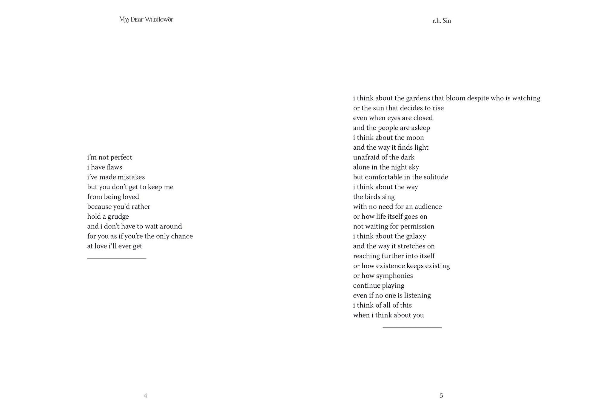 My Dear Wildflower