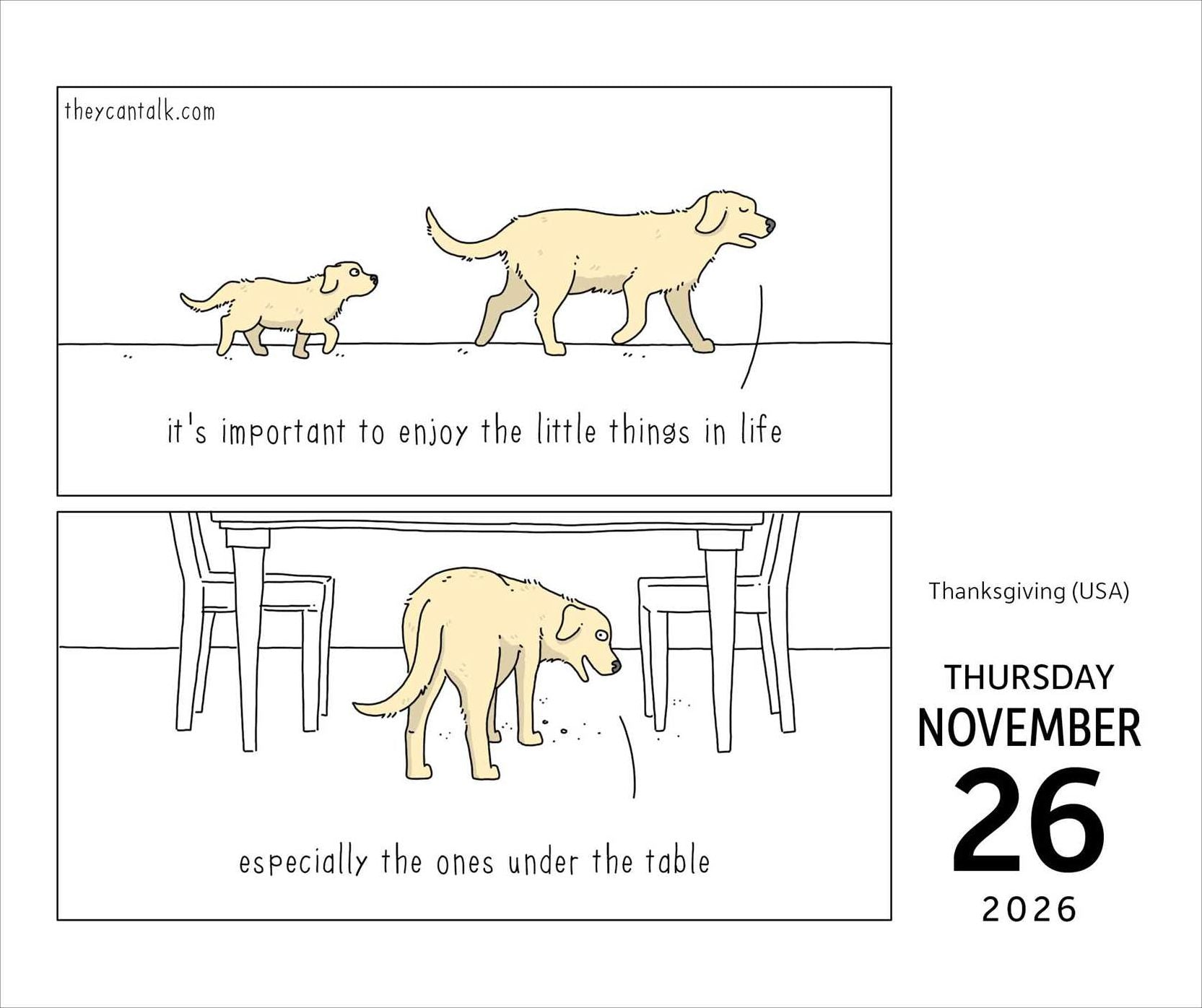 2026 They Can Talk Comics Day-to-Day Calendar
