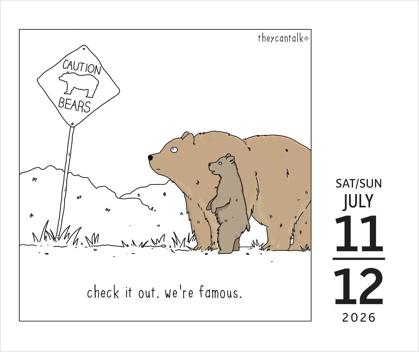 2026 They Can Talk Comics Day-to-Day Calendar