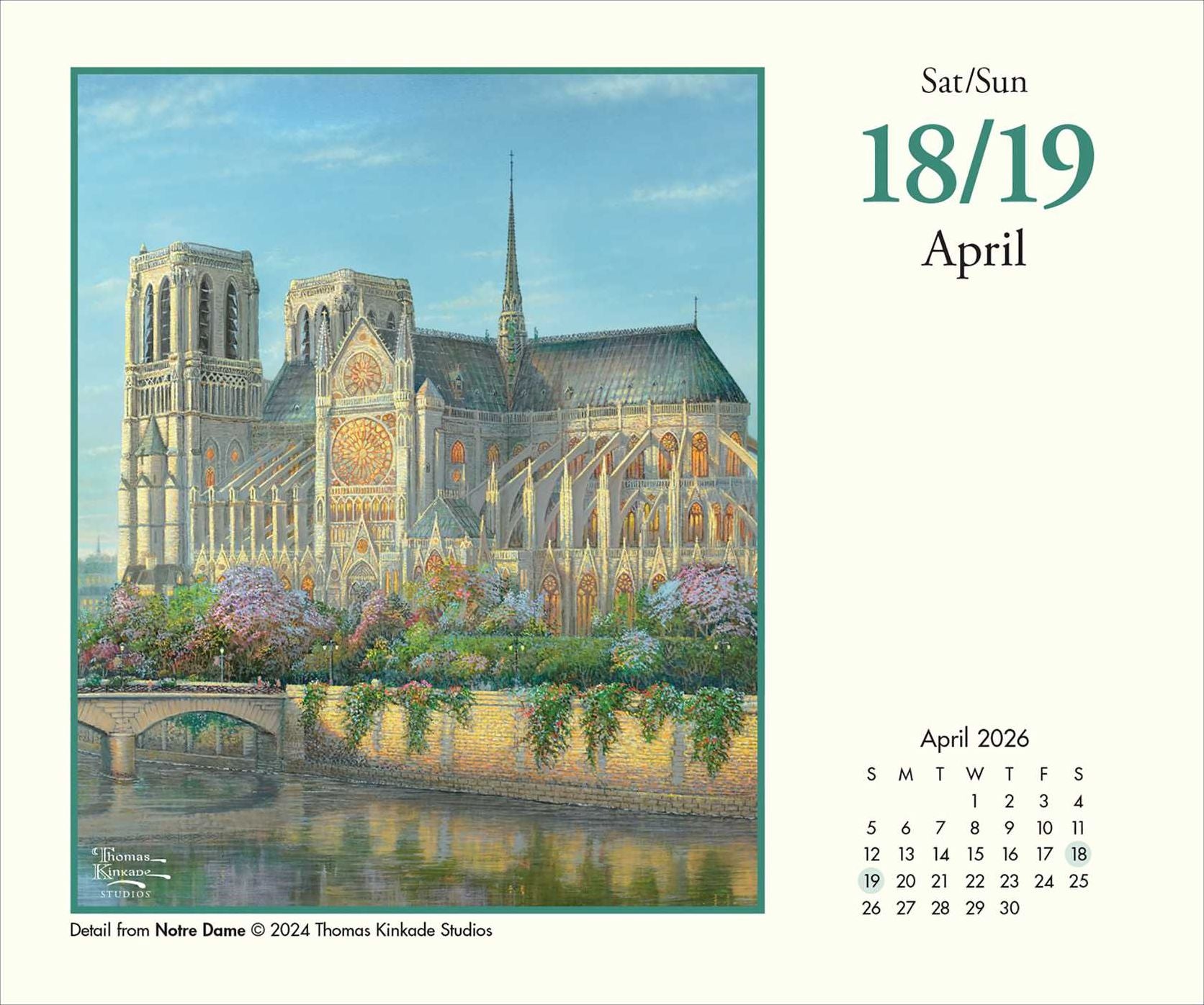 2026 Thomas Kinkade Studios Day-to-Day Calendar
