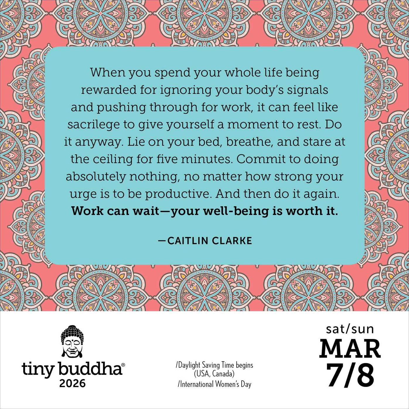 2026 Tiny Buddha Day-to-Day Calendar
