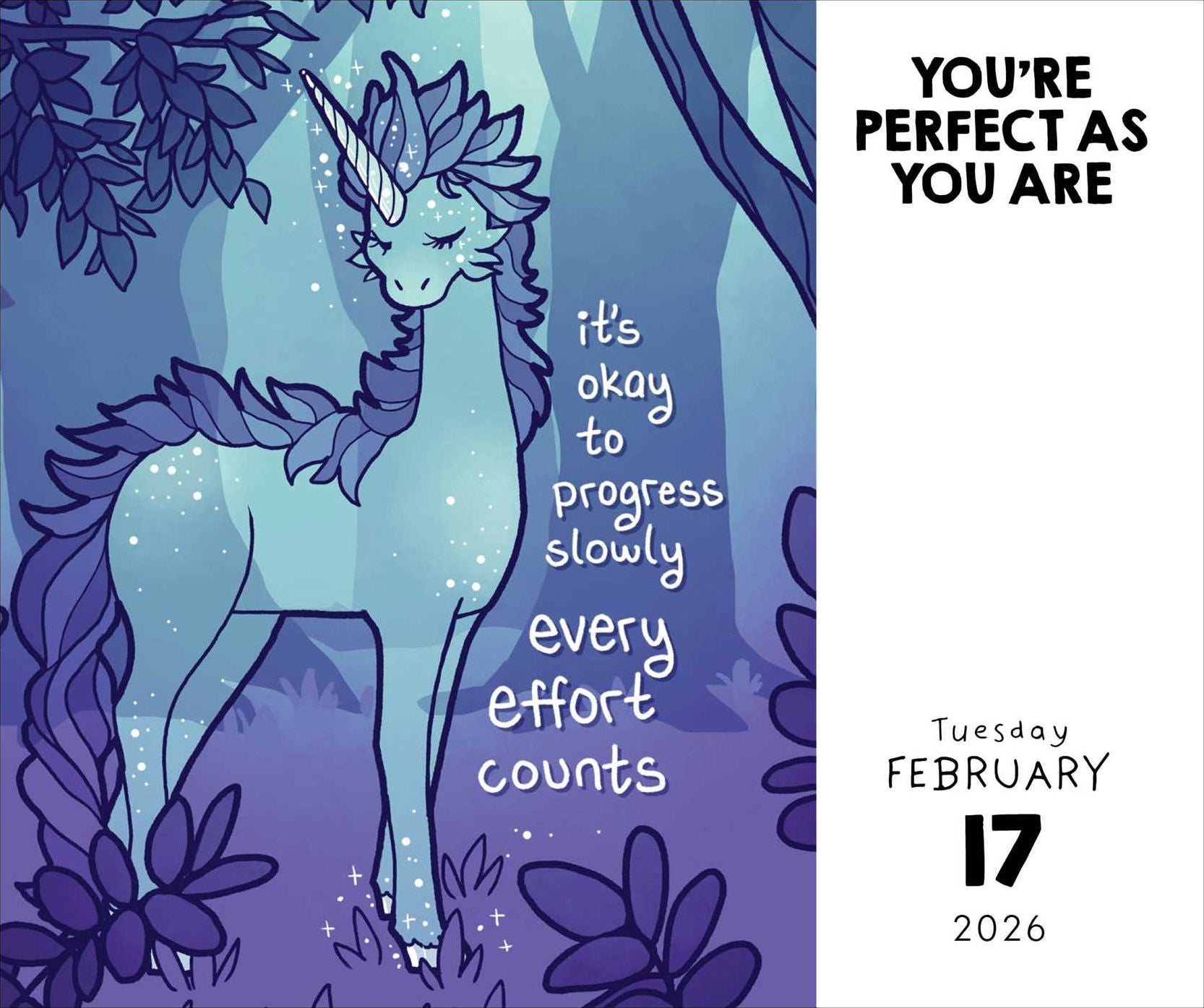 2026 Take It from a Rainbow T-Rex, You're Perfect as You Are Day-to-Day Calendar