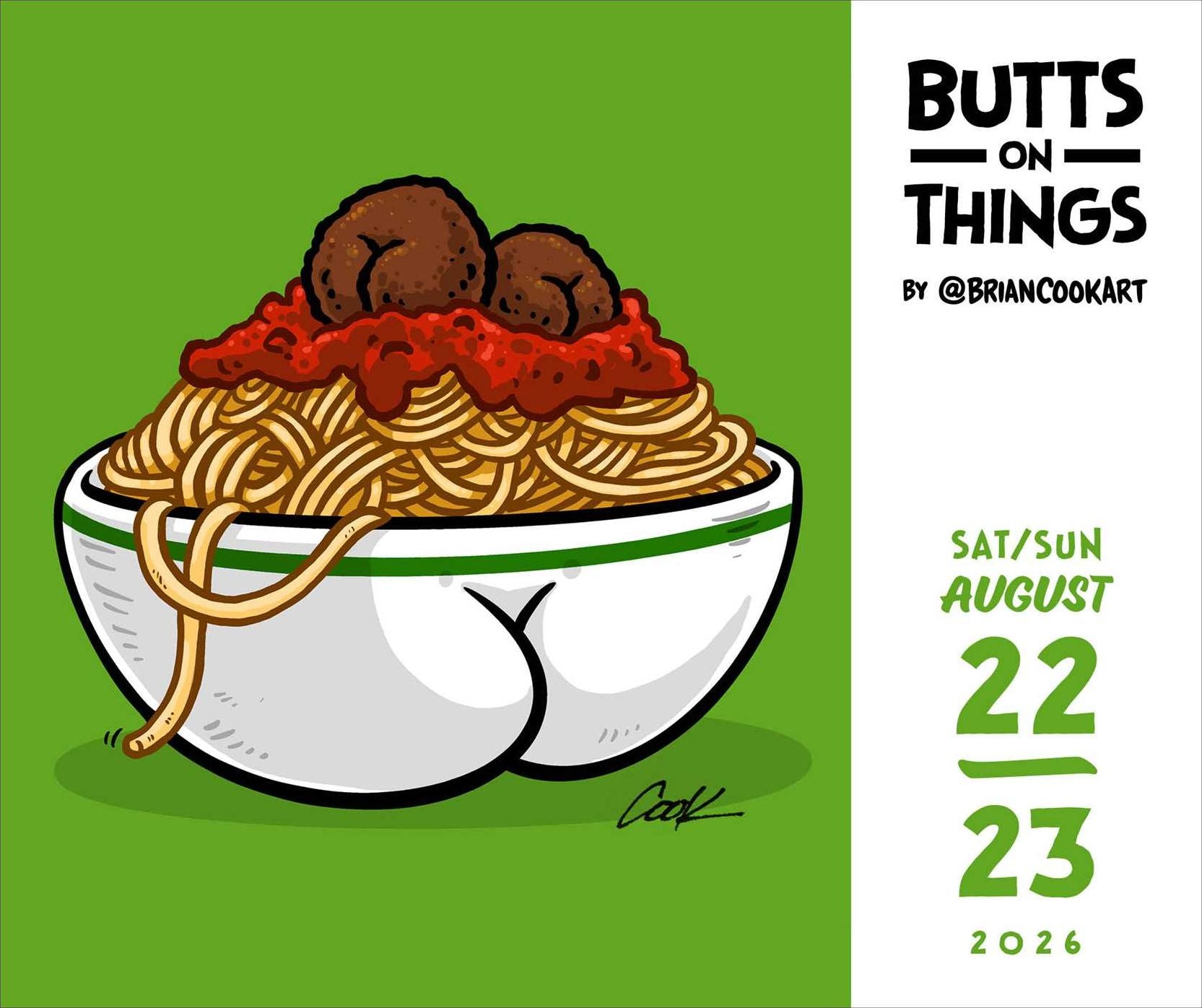 2026 Butts on Things Day-to-Day Calendar