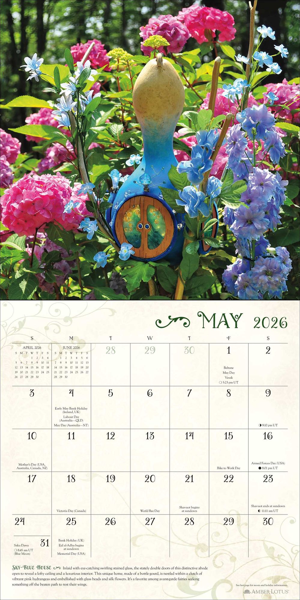 2026 Fairy Houses Wall Calendar