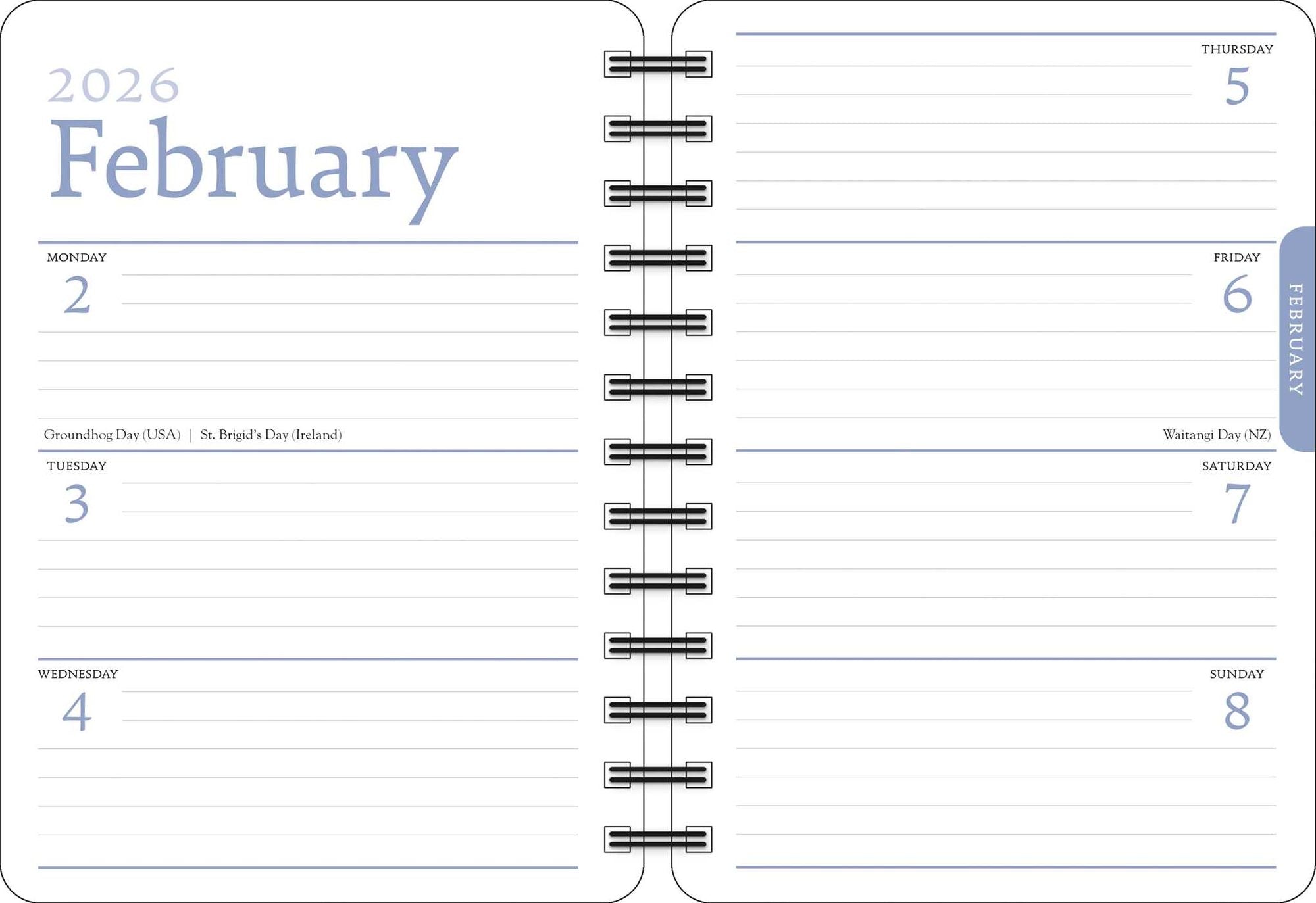 2026 Zen Cat Weekly Planner Calendar
