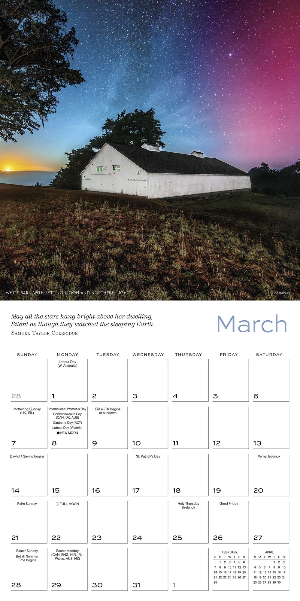2027 Celestial Skies ¿ Paul Kozal Wall Calendar
