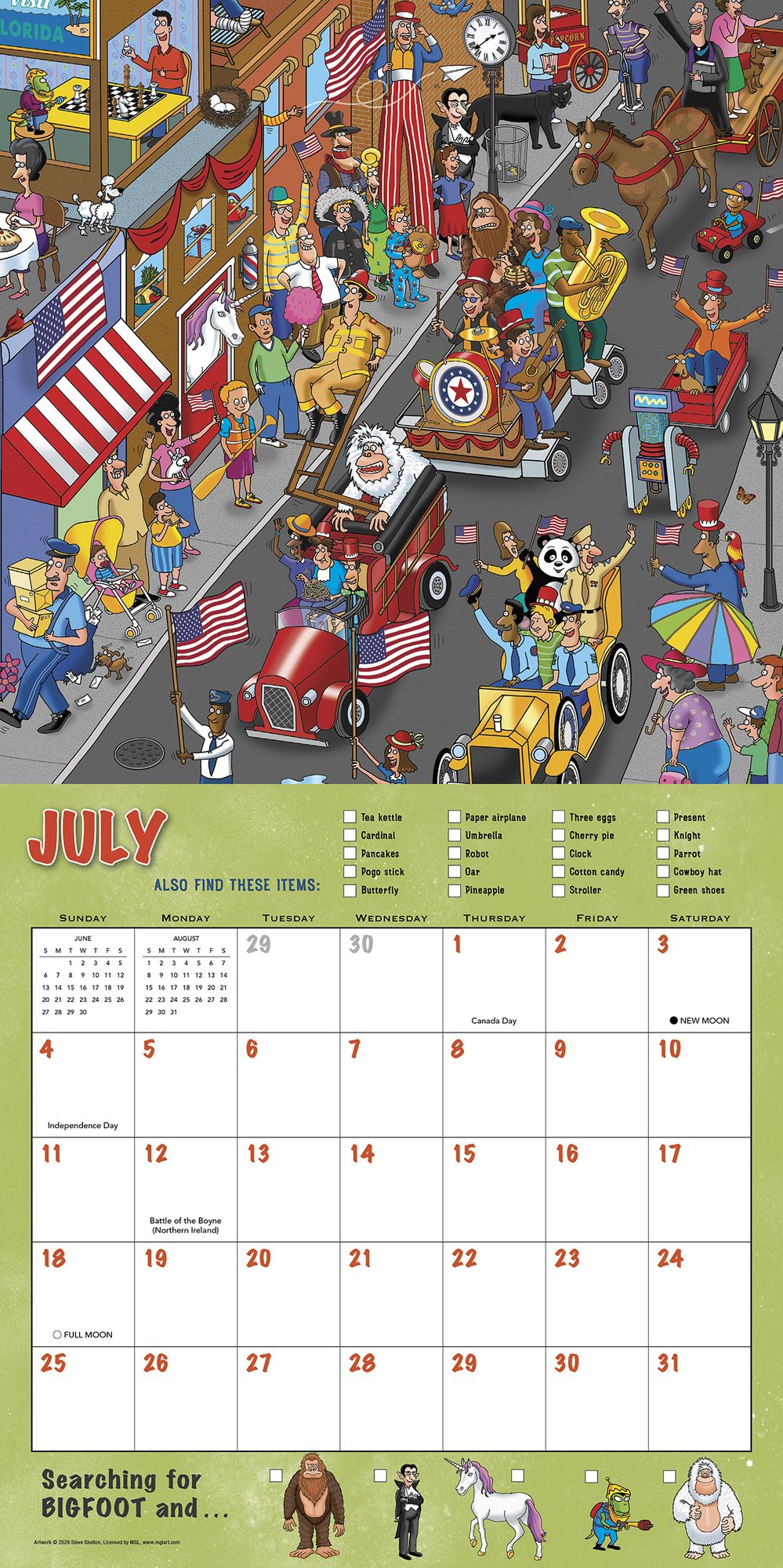 2027 Searching for Bigfoot and His Other Hidden Friends Wall Calendar