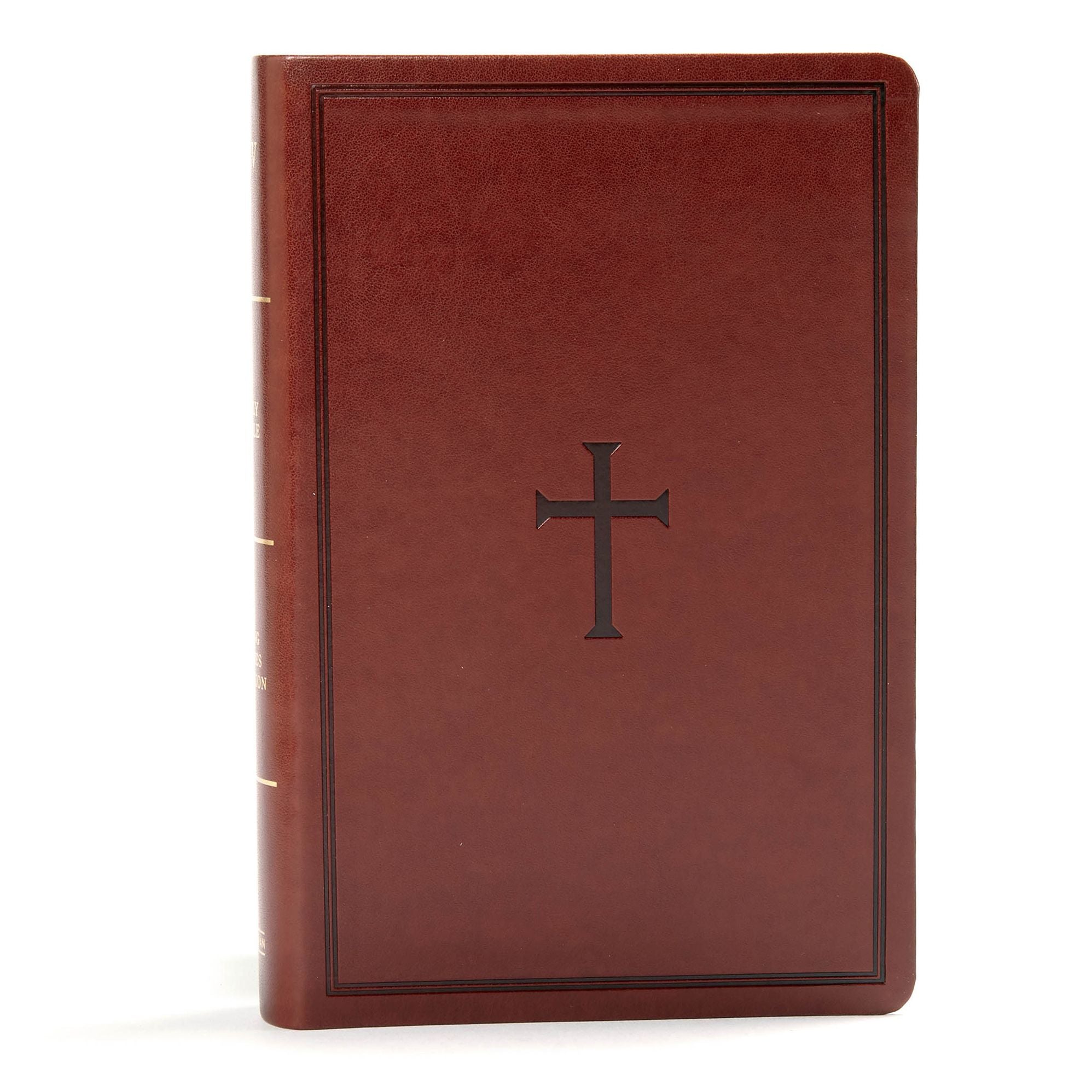 KJV Large Print Personal Size Reference Bible, Brown LeatherTouch Indexed
