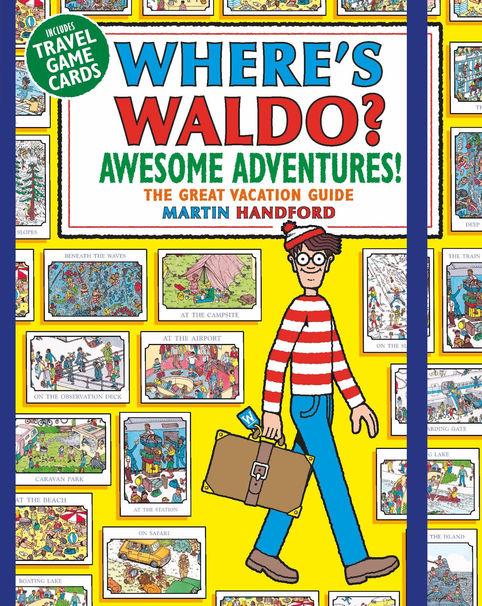 Where's Waldo? Awesome Adventures: The Great Vacation Guide (A Compact, Travel-Sized Hidden Object Activity Book with Mazes & Search and Find Puzzles - Includes Game Cards, Poster, & More)