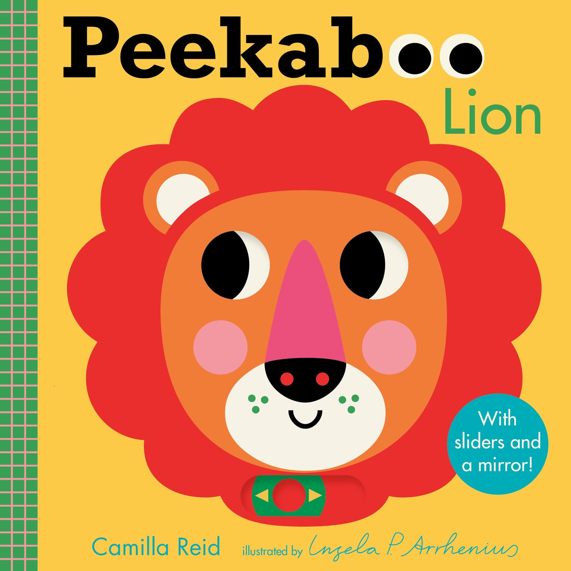 Peekaboo: Lion: (An Interactive Board Book for Babies & Toddlers with Mirror & Sliders to Push, Pull, or Turn. Cute Jungle Animal Artwork Includes a Giraffe, Monkey, & More)