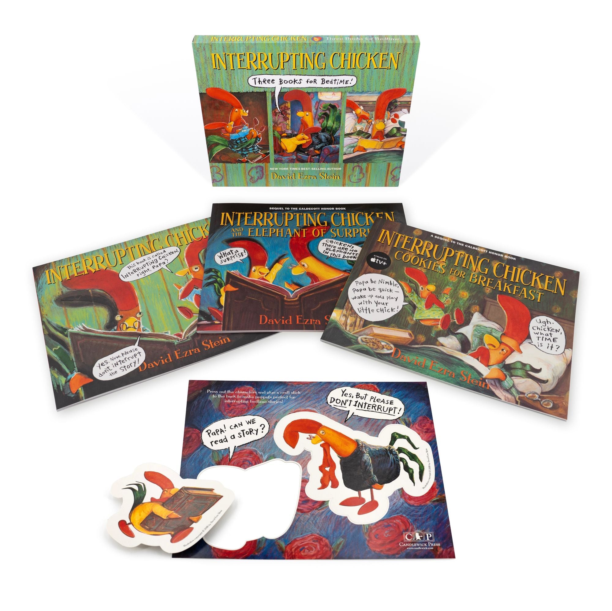 Interrupting Chicken: Three Books for Bedtime: (Box Set of Three Playful Picture Books with Two Press-Out Characters for Interactive Reading Fun for Kids Ages 4-8)