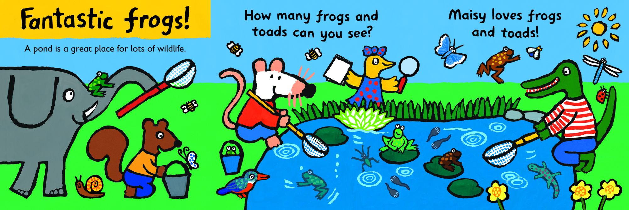 Maisy Loves Frogs: A Maisy's Planet Book: (Educational Board Book About Toads and Frogs - For Toddlers and Kids Ages 1-3)