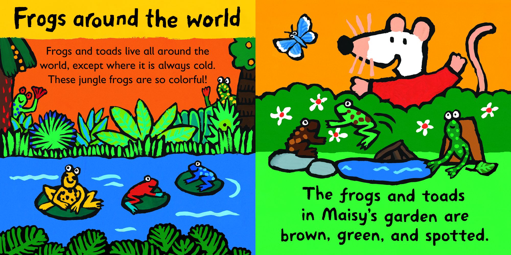 Maisy Loves Frogs: A Maisy's Planet Book: (Educational Board Book About Toads and Frogs - For Toddlers and Kids Ages 1-3)