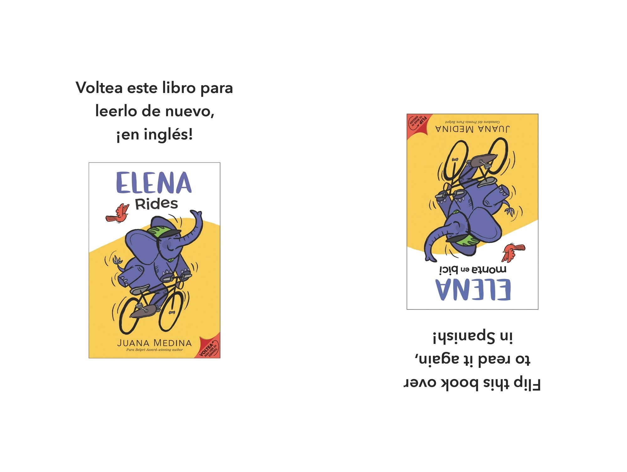 Elena Rides / Elena monta en bici: A Dual Edition Flip Book