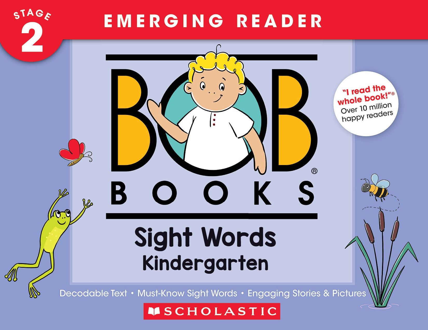 Bob Books - Sight Words Kindergarten Hardcover Collection of 10 Stories Decodable Phonics Stories, Ages 4 and up, Kindergarten (Stage 2: Emerging Reader)