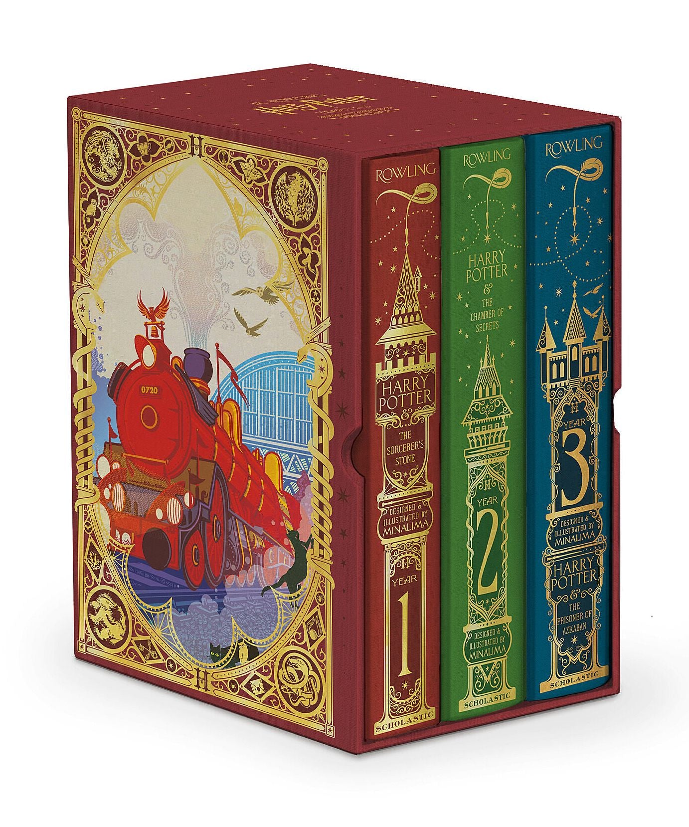 Harry Potter Books 1-3 Boxed Set (MinaLima Edition) (Interactive Illustrated Edition)
