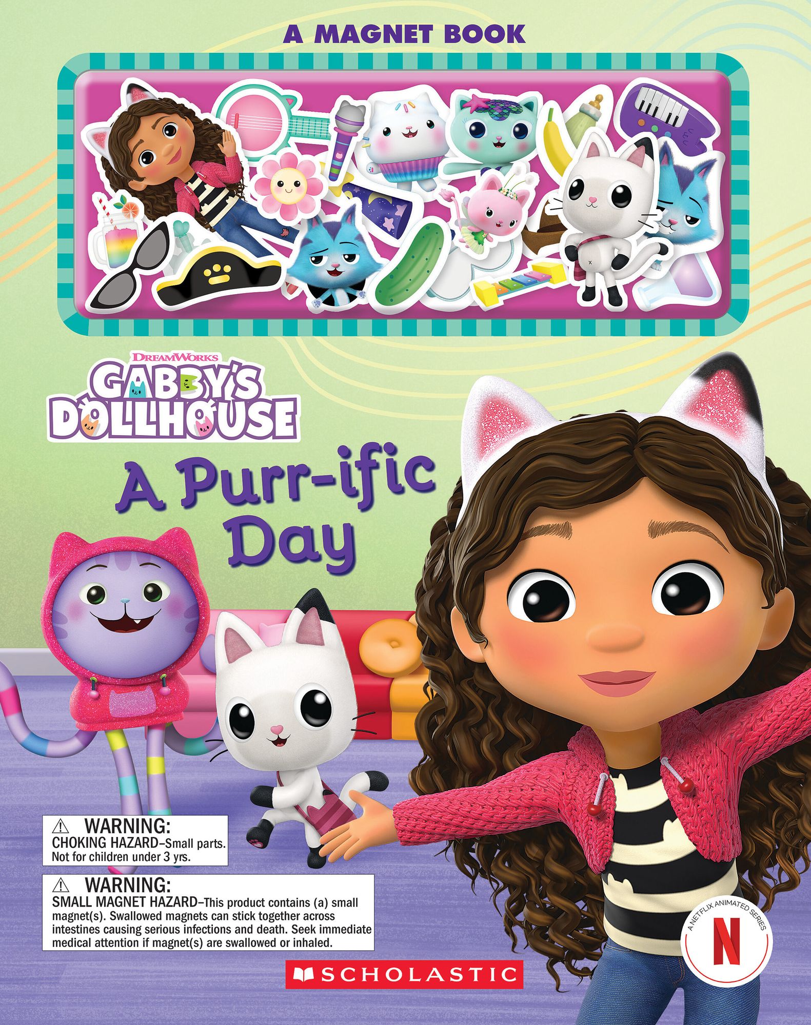 A Purr-ific Day (Gabby's Dollhouse Magnet Book)