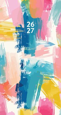 Painted Pastel 2-Year 2026-27 3.5 X 6.5 Monthly Pocket Planner
