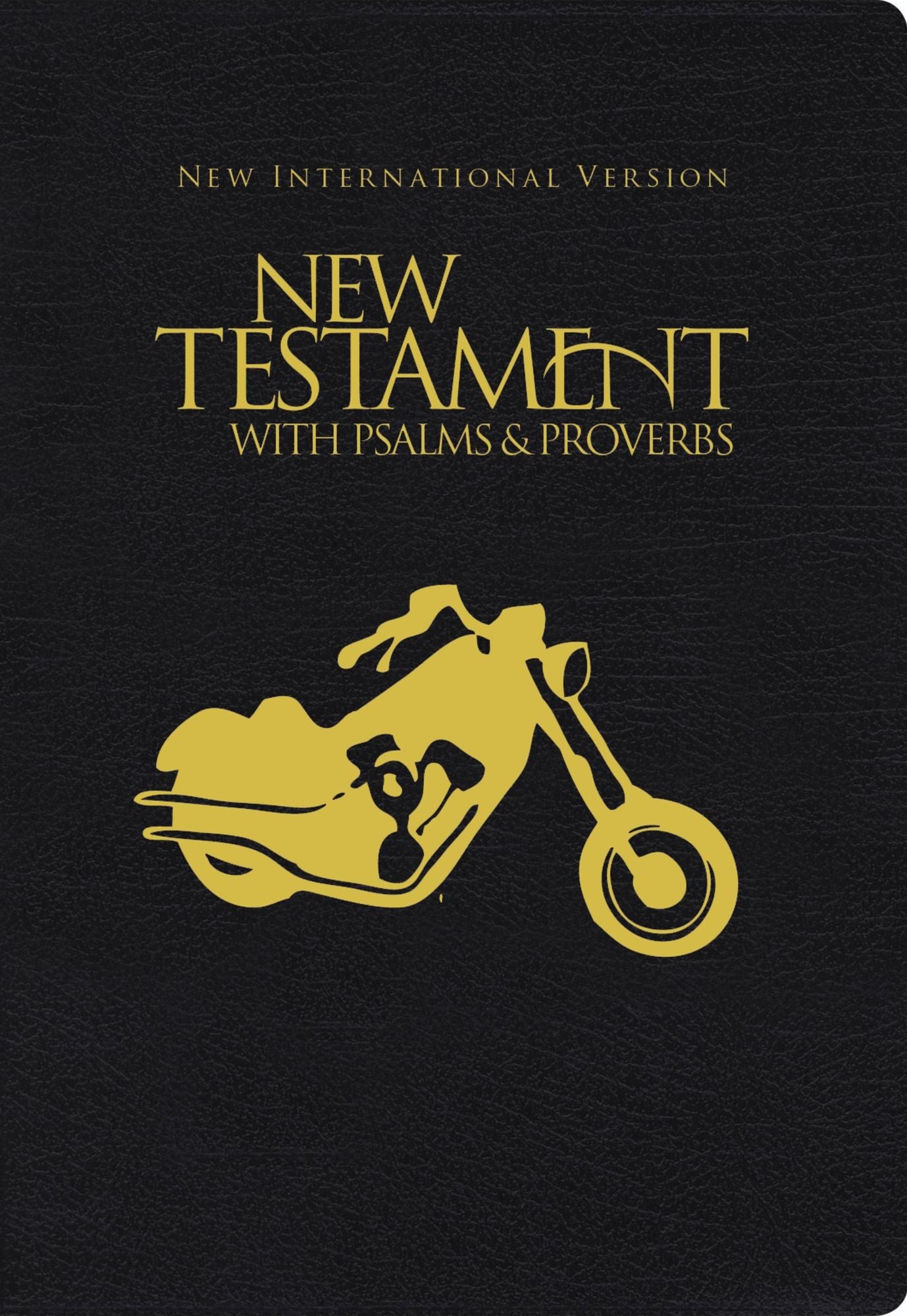 NIV, New Testament with Psalms and Proverbs, Pocket-Sized, Paperback, Black Motorcycle