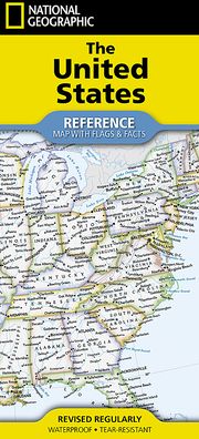 National Geographic United States Map (Folded with Flags and Facts)