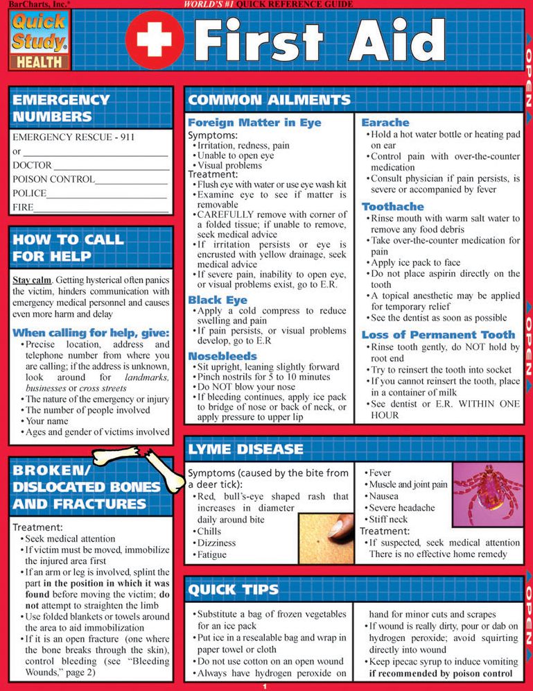 First Aid: QuickStudy Laminated Reference Guide