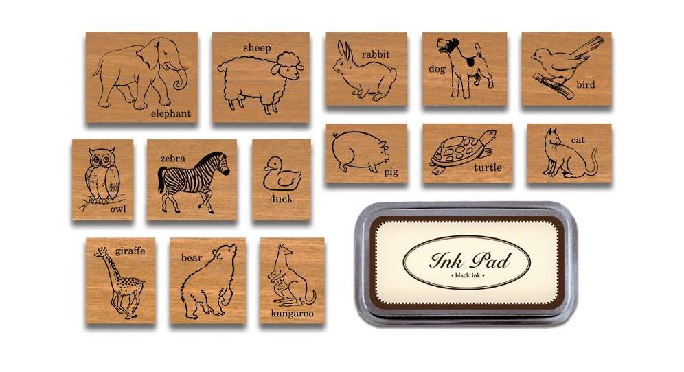 Animals Rubber Stamp Set