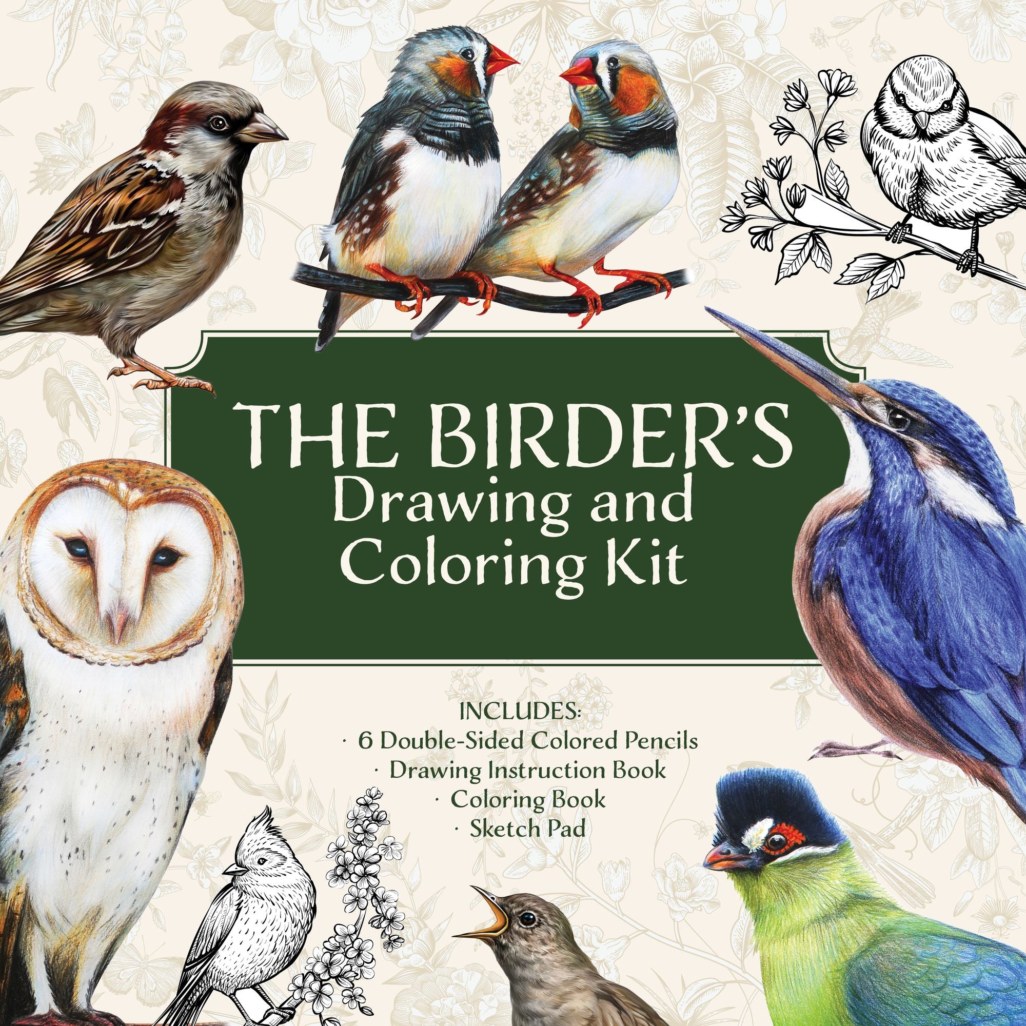 Birders Drawing & Coloring Kit