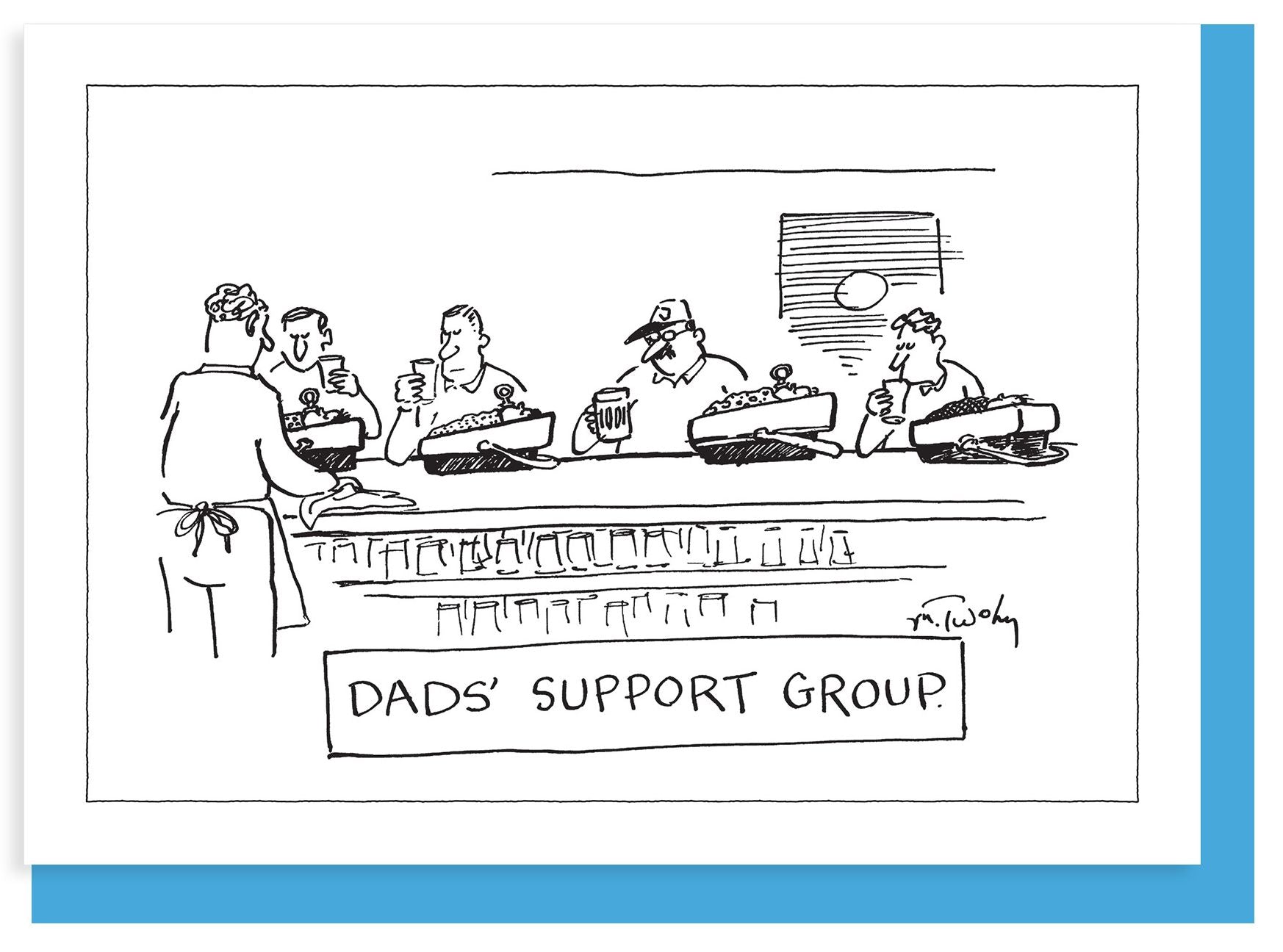 Father's Day Greeting Card New Yorker Cartoon Dad's Support Group