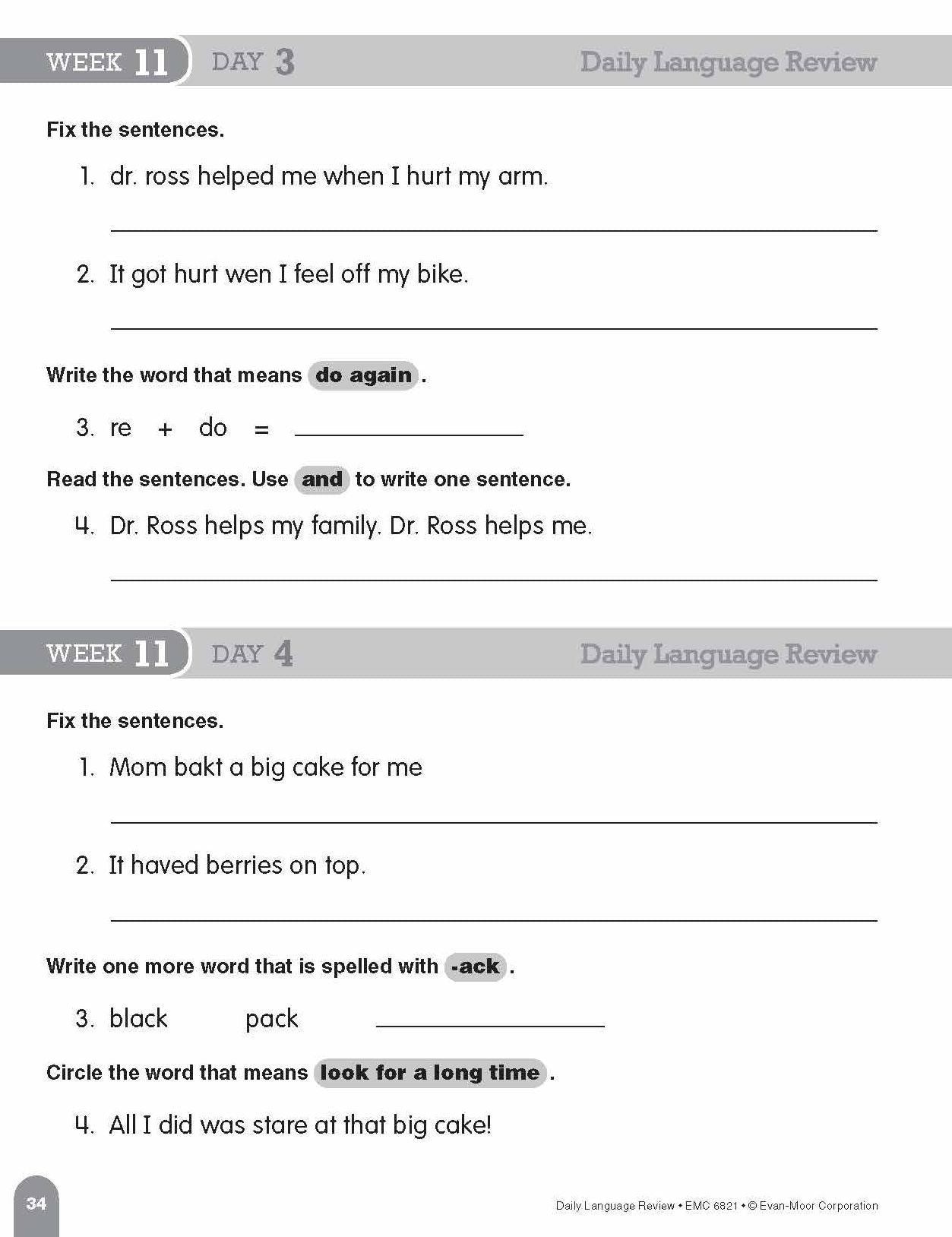 Daily Language Review Grade 1 Sb