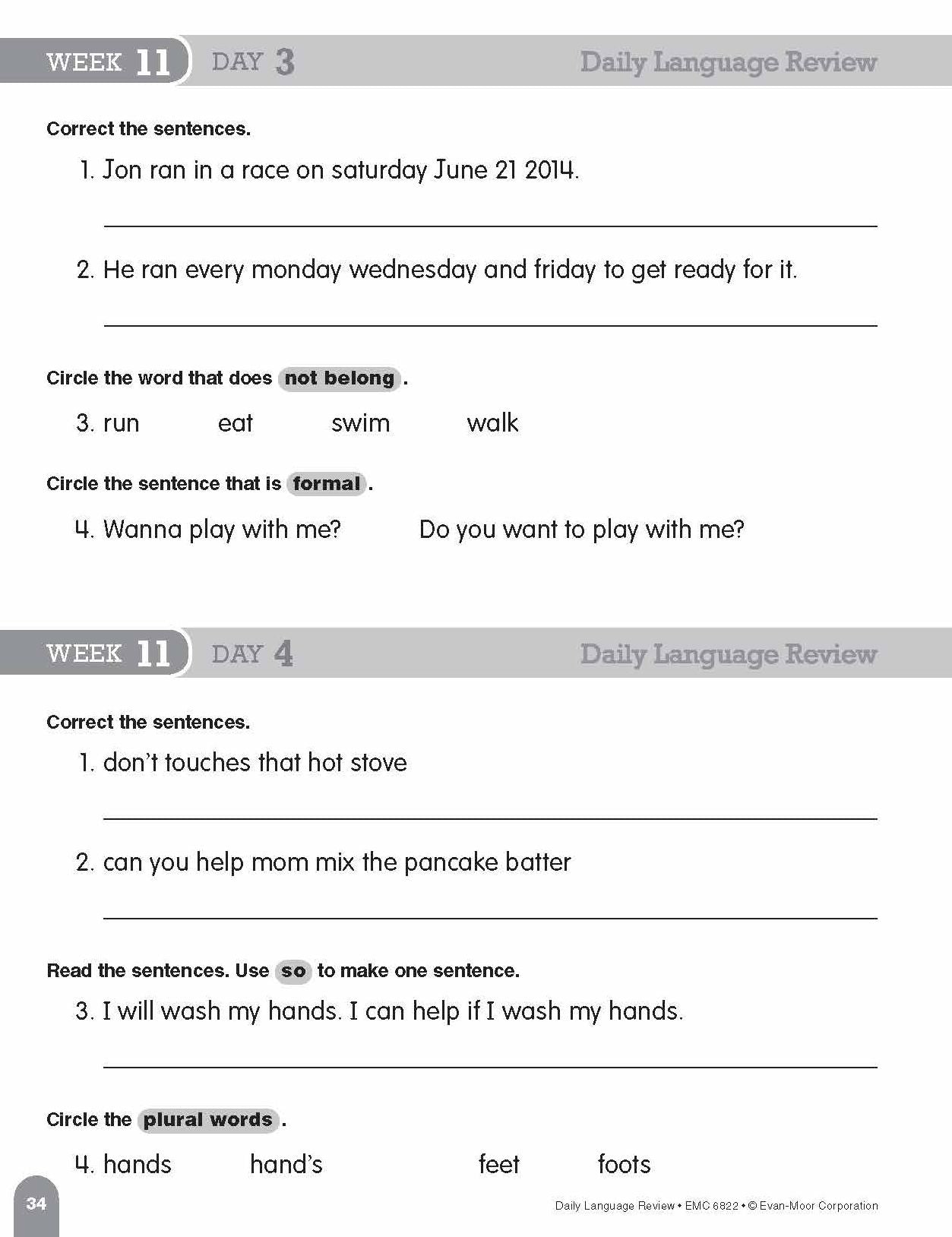 Daily Language Review Grade 2 Sb