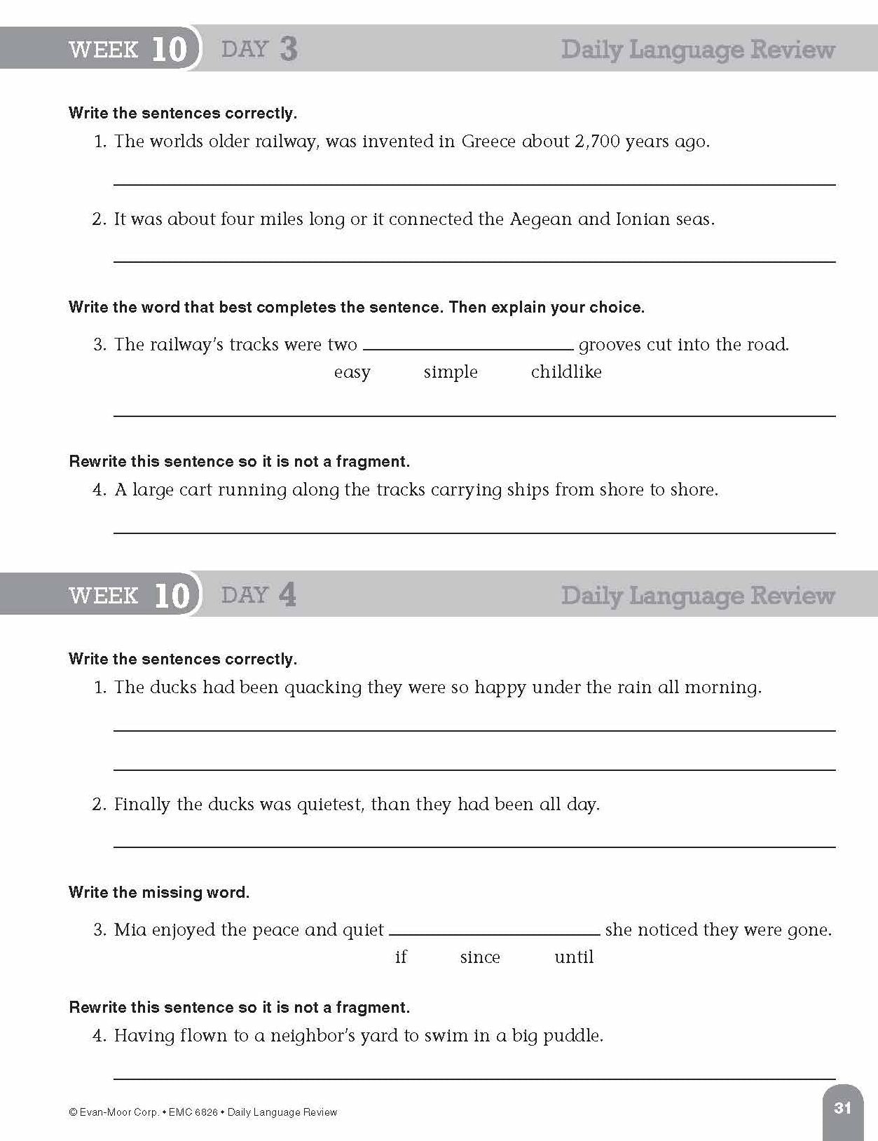 Daily Language Review Grade 6 Sb