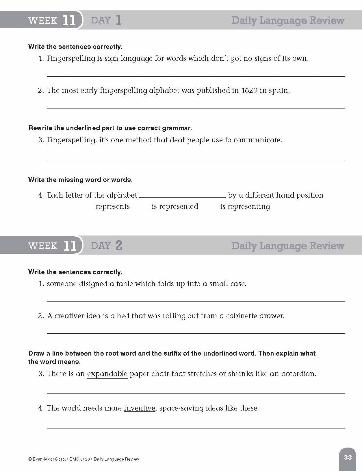Daily Language Review Grade 6 Sb