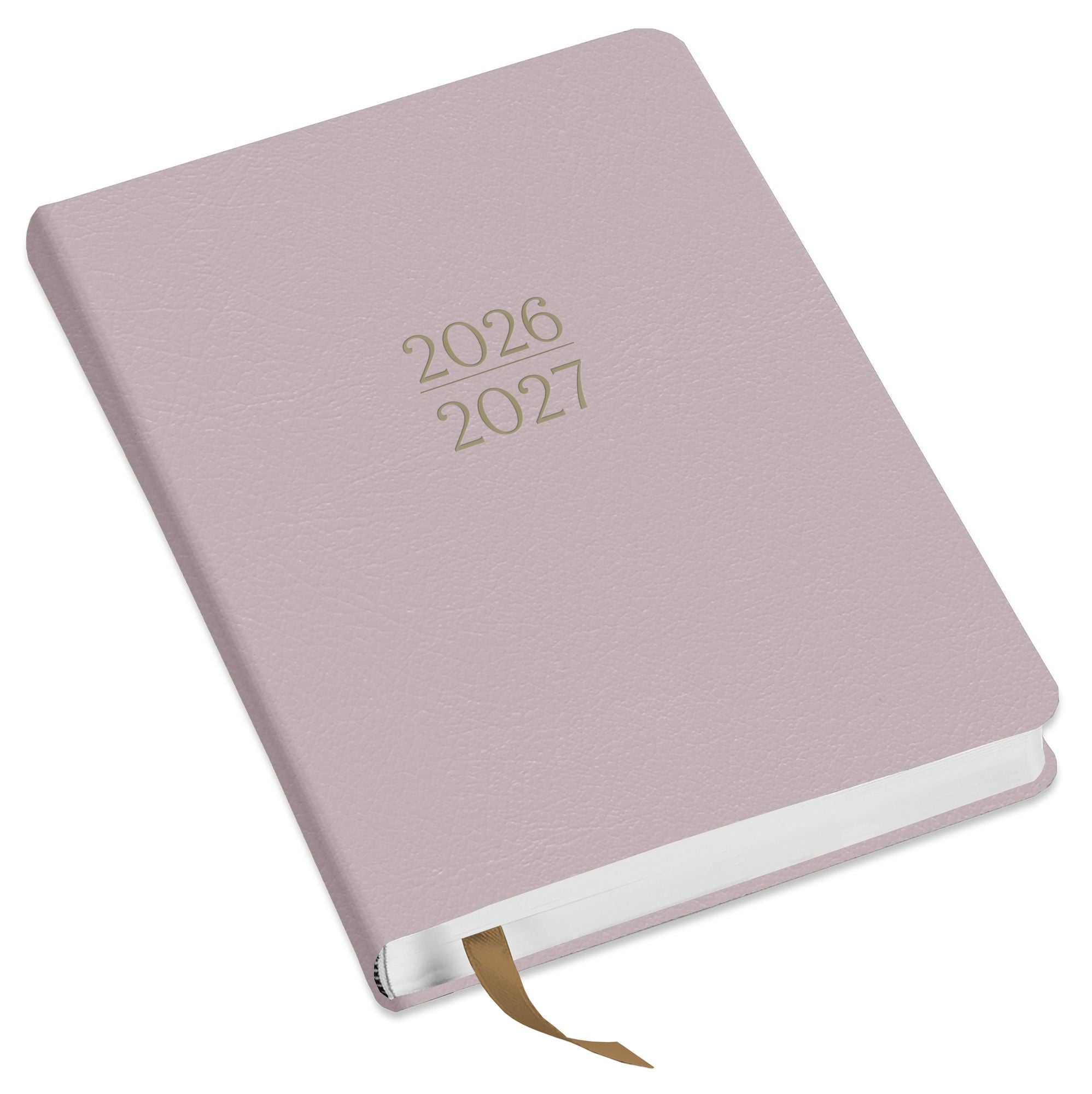 2026-2027 Paper Source Gray Lilac Leather 12-Month Daily Planner