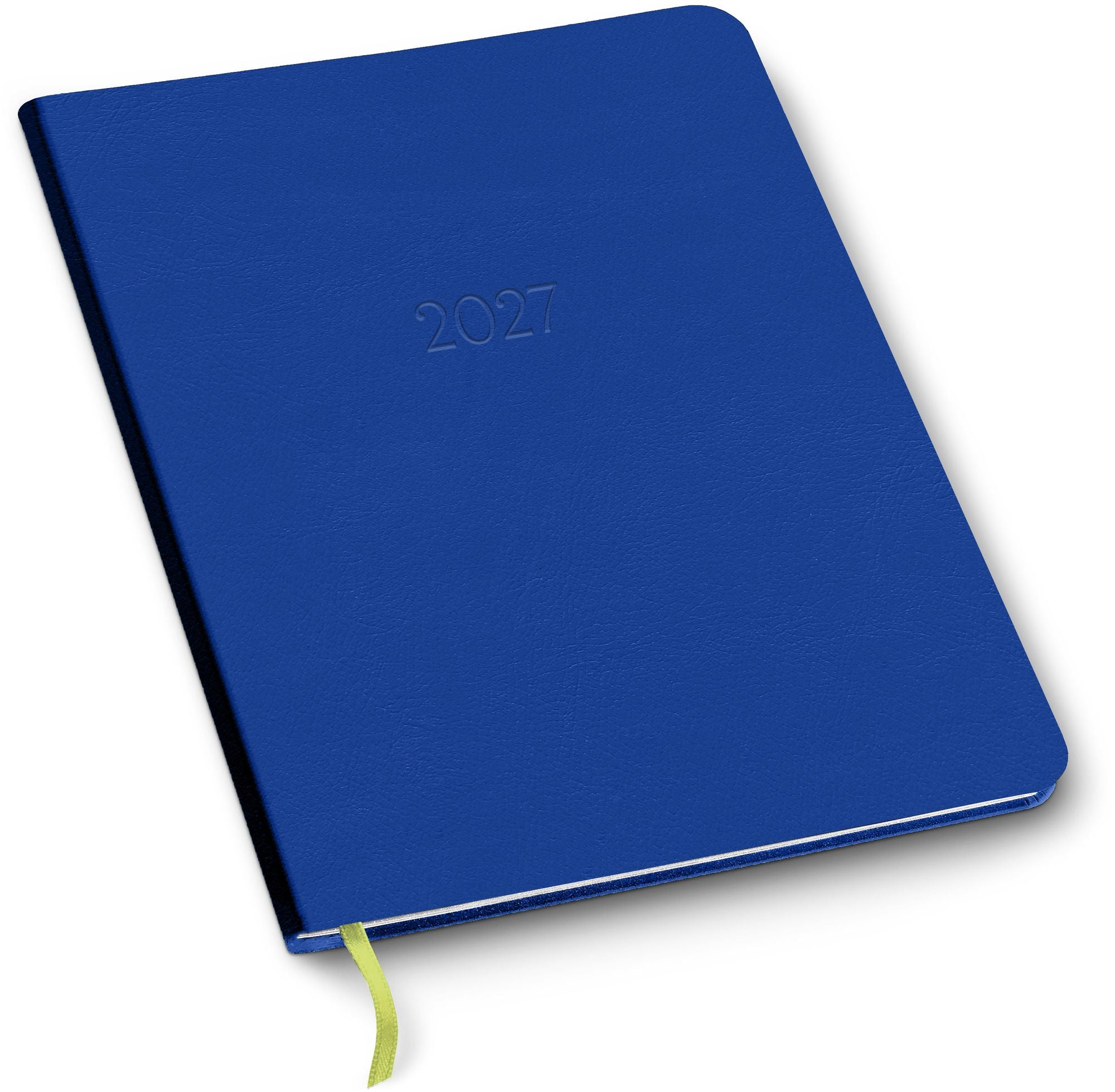 2026-2027 Paper Source Cobalt Blue Leather 18-Month Monthly Desk Planner
