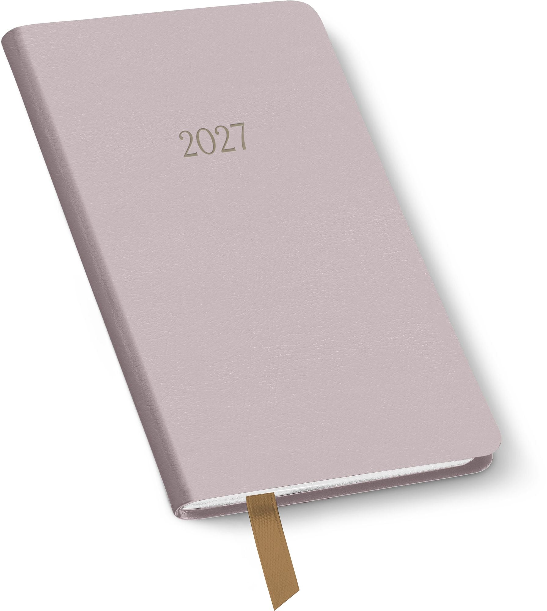2026-2027 Paper Source Gray Lilac Leather 18-Month Monthly Pocket Planner