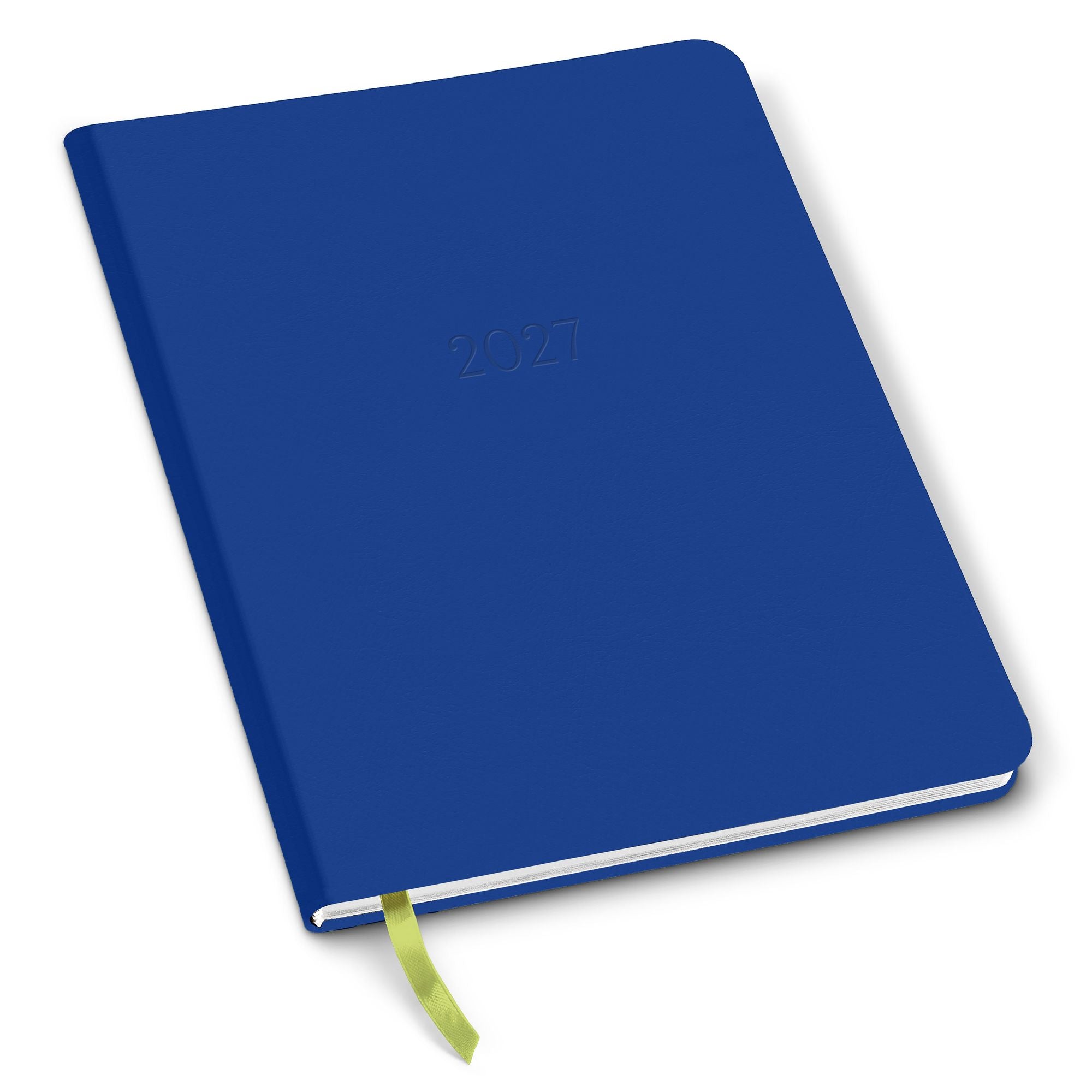 2026-2027 Paper Source Cobalt Blue Leather 18-Month Weekly Desk Planner