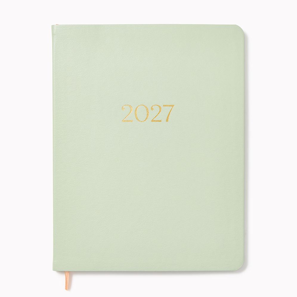 2027 Paper Source Sage Monthly Desk Planner