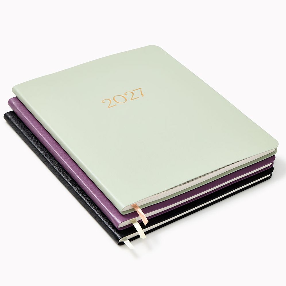 2027 Paper Source Sage Monthly Desk Planner