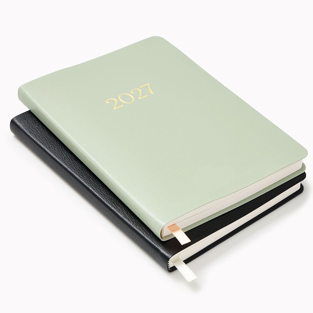 2027 Paper Source Black Weekly Desk Planner