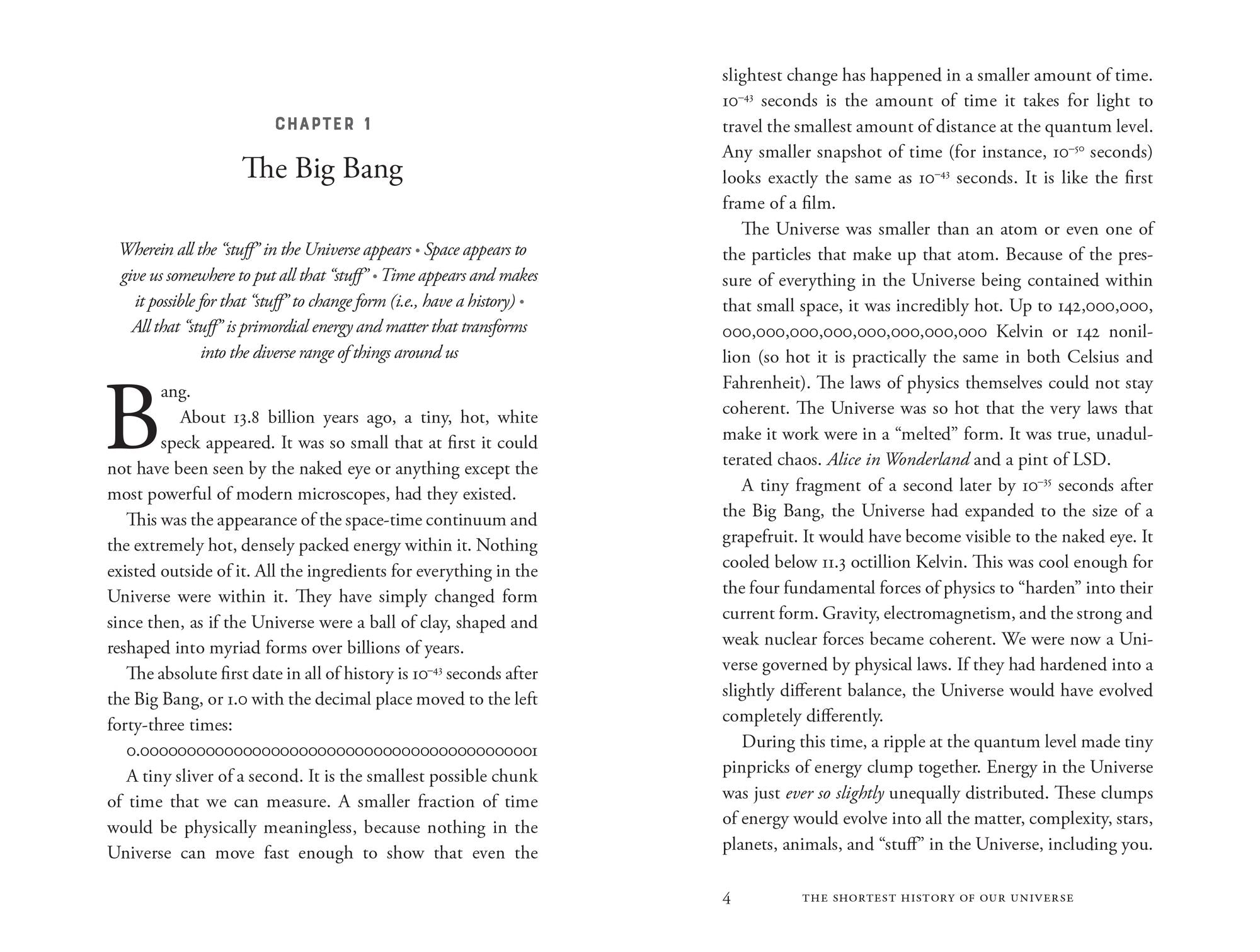 The Shortest History of Our Universe: The Unlikely Journey from the Big Bang to Us