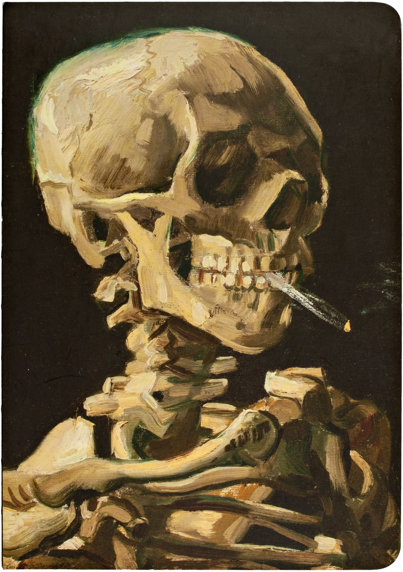 teNeues - A5 Notebook: Head of a Skeleton with a Burning Cigarette by Vincent Van Gogh, Skull, Paperback - 140 Lined Pages with Lay Flat Binding: Our A5 Size Standard Paperback Notebook