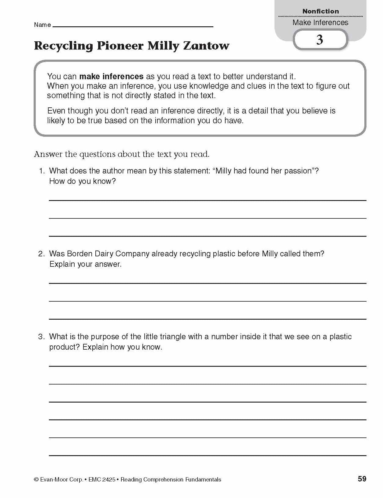 Reading Comprehension Fundamentals, Grade 5